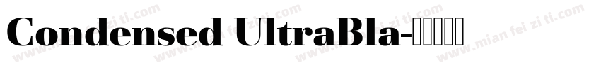 Condensed UltraBla字体转换